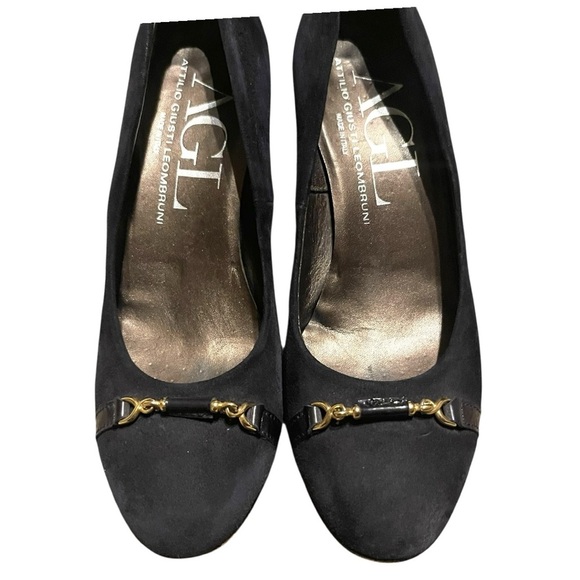 AGL Black heels with Gold Detailing 36.5/6 - Picture 4 of 16